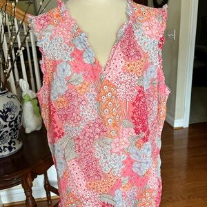 Talbots Pink and Orange Sleeveless Top